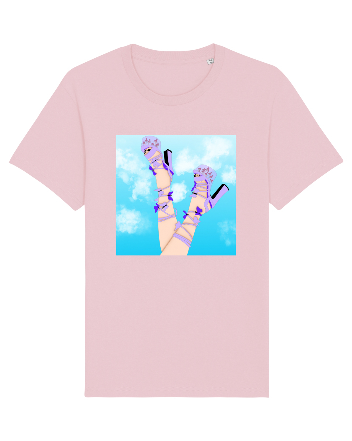 Tricou mânecă scurtă Unisex Rocker Cotton Pink