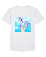 Pantofii fluturași  Tricou mânecă scurtă guler larg Bărbat Skater