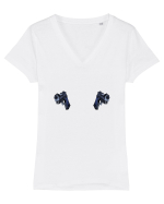 Arme Tricou mânecă scurtă guler V Damă Evoker