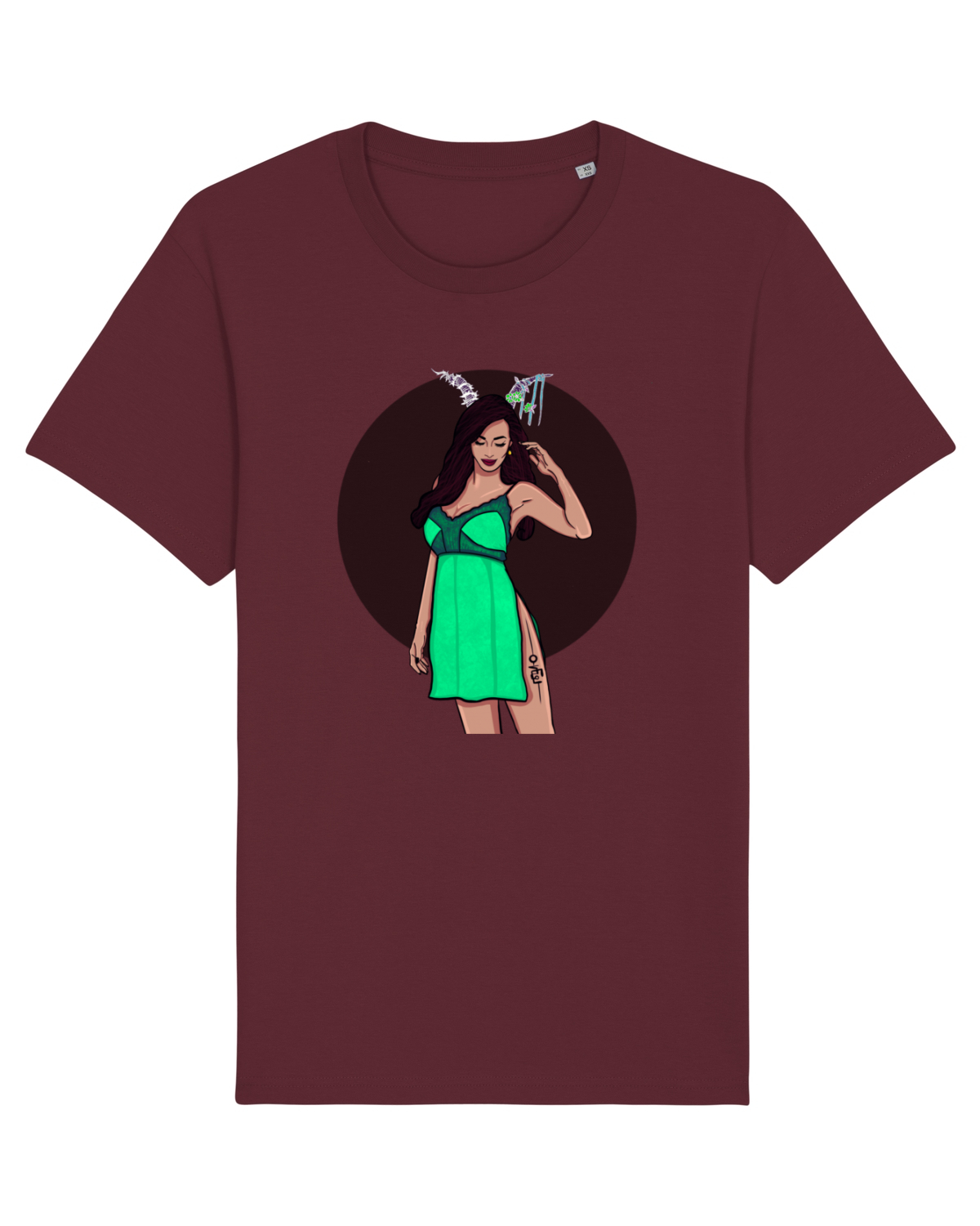 Tricou mânecă scurtă Unisex Rocker Burgundy