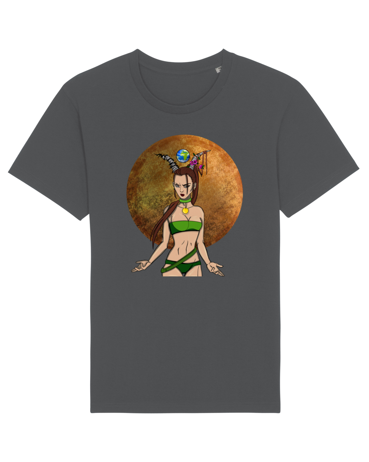 Tricou mânecă scurtă Unisex Rocker Anthracite