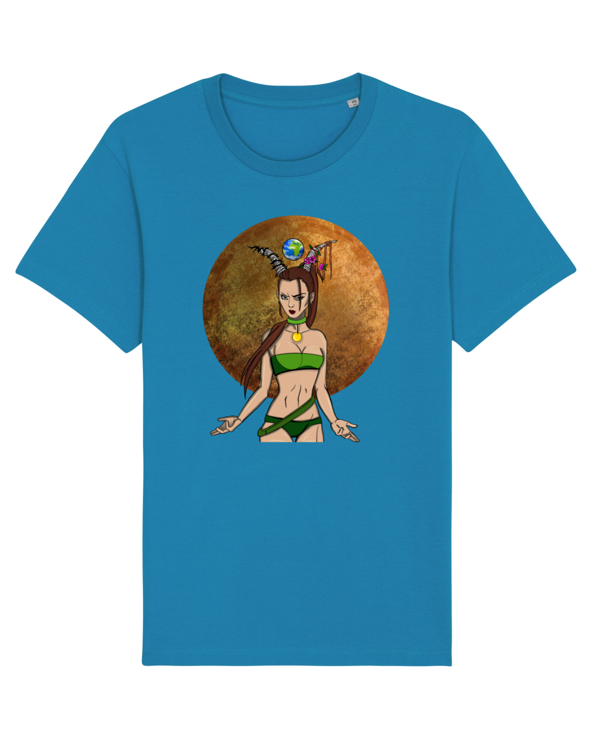 Tricou mânecă scurtă Unisex Rocker Azur
