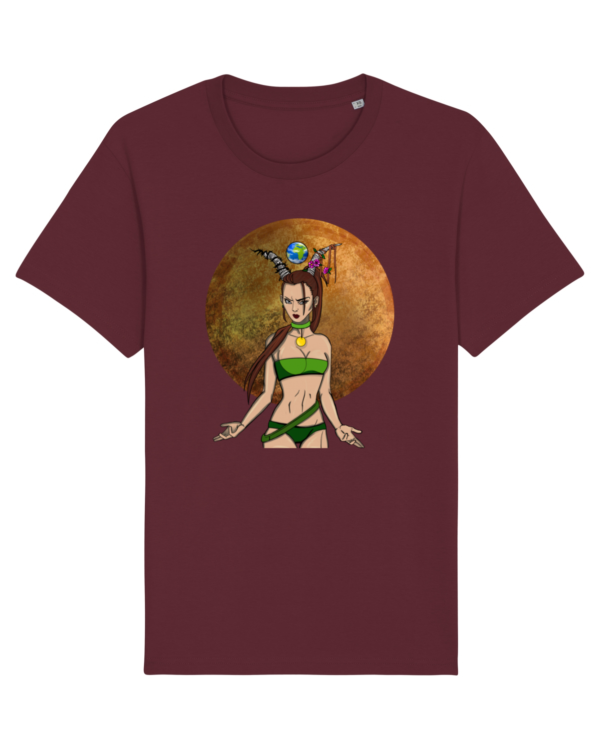 Tricou mânecă scurtă Unisex Rocker Burgundy