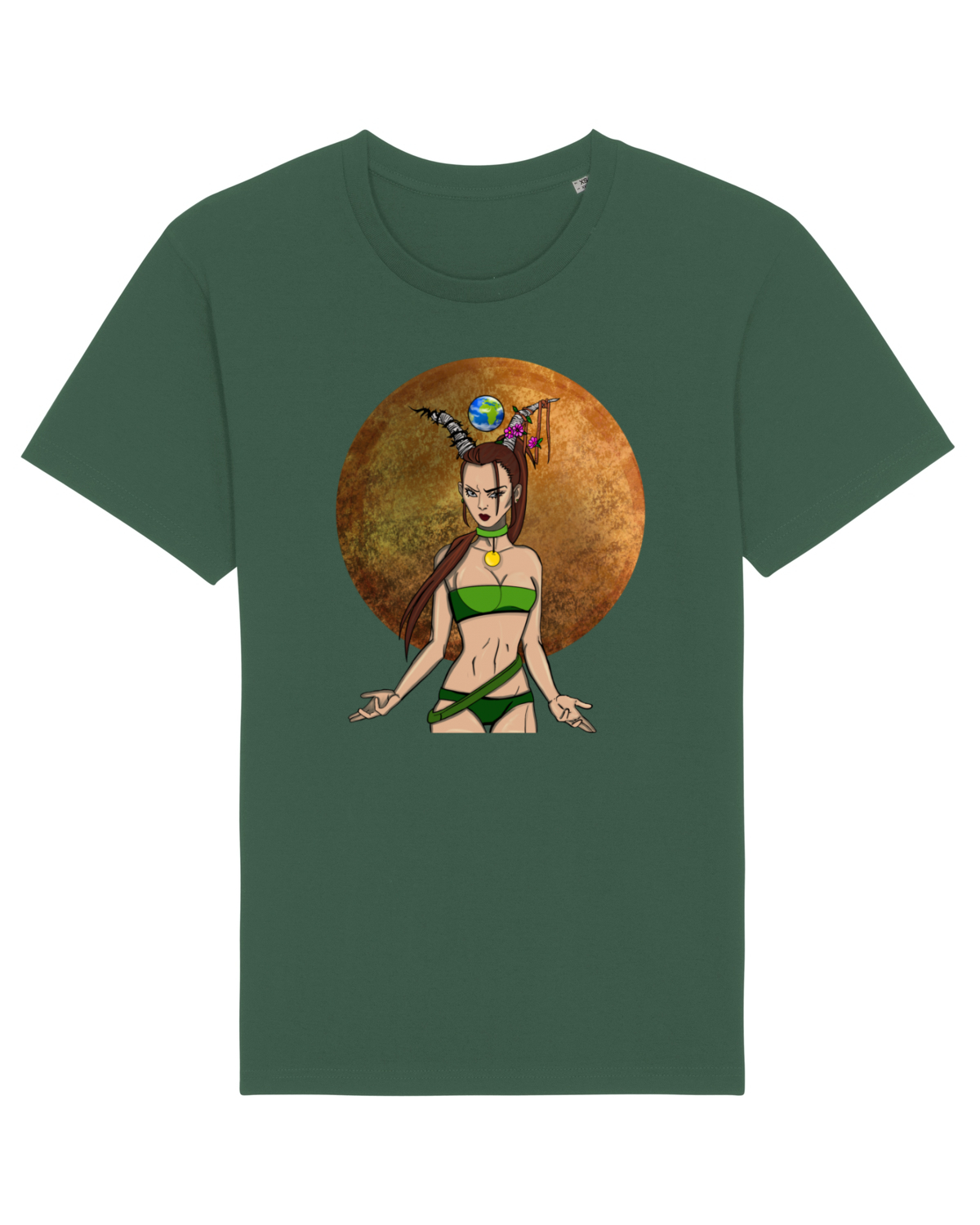Tricou mânecă scurtă Unisex Rocker Bottle Green