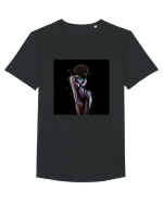 Bruneta sexy  Tricou mânecă scurtă guler larg Bărbat Skater