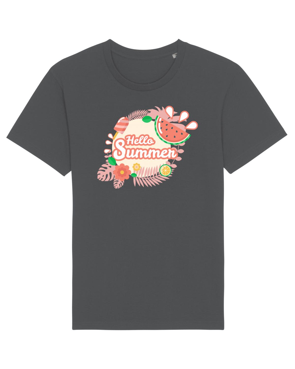 Tricou mânecă scurtă Unisex Rocker Anthracite