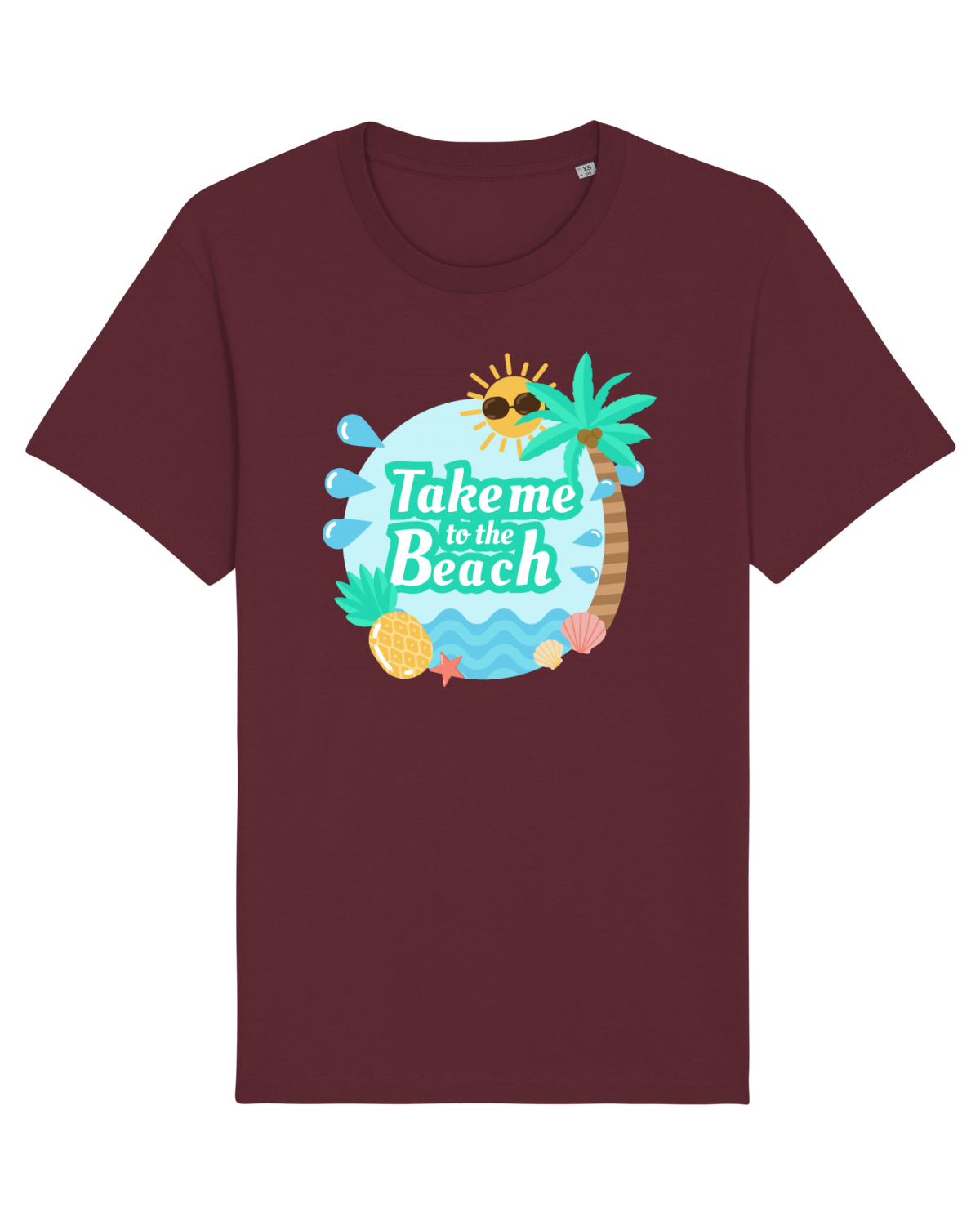 Tricou mânecă scurtă Unisex Rocker Burgundy
