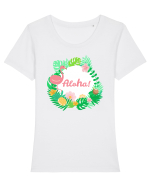 Vara Tricou mânecă scurtă guler larg fitted Damă Expresser