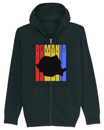 Romania tricolor in stil retro Black