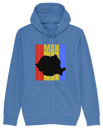Romania tricolor in stil retro Bright Blue