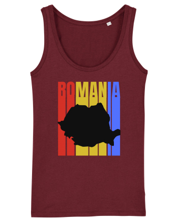 Romania tricolor in stil retro Burgundy