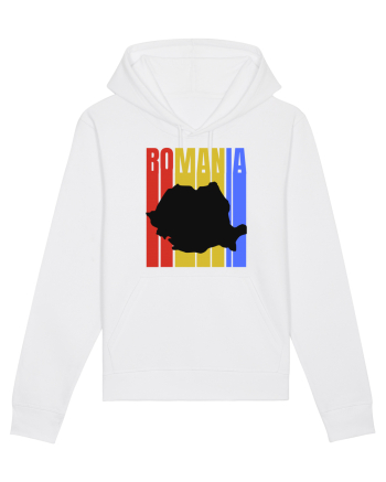 Romania tricolor in stil retro White