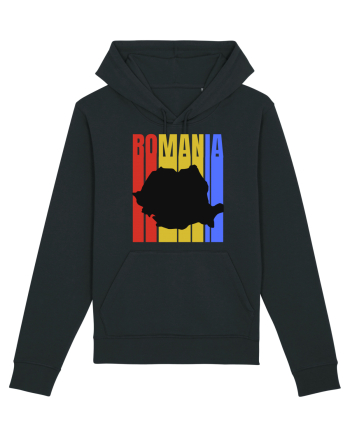 Romania tricolor in stil retro Black