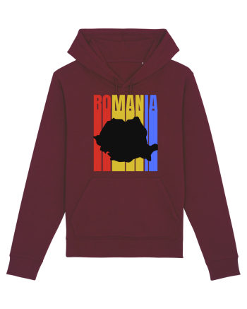 Romania tricolor in stil retro Burgundy