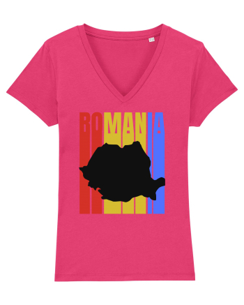 Romania tricolor in stil retro Raspberry
