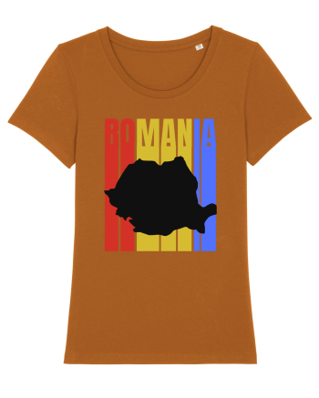 Romania tricolor in stil retro Roasted Orange