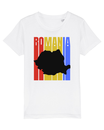 Romania tricolor in stil retro White