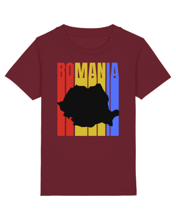 Romania tricolor in stil retro Burgundy