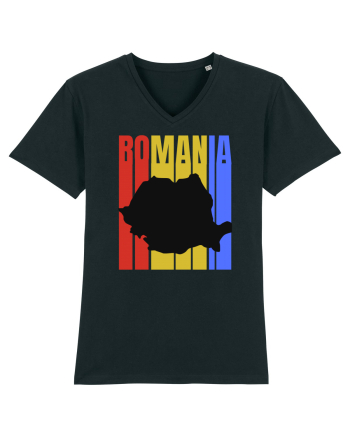 Romania tricolor in stil retro Black