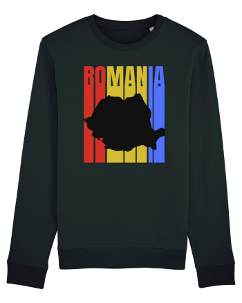 Romania tricolor in stil retro Black