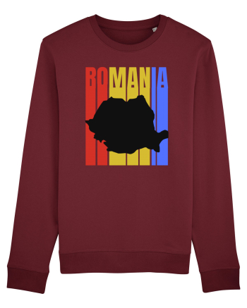 Romania tricolor in stil retro Burgundy