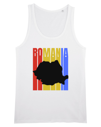 Romania tricolor in stil retro White