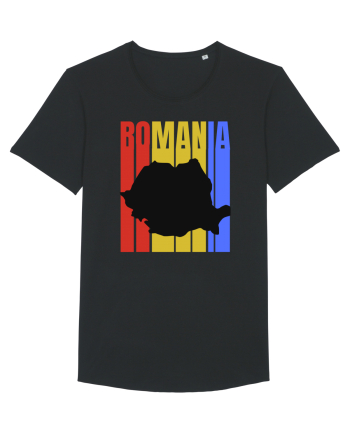 Romania tricolor in stil retro Black