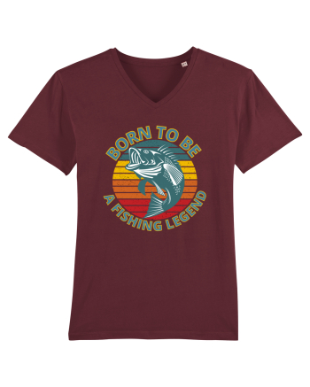 Born To Be A Fishing Legend Burgundy