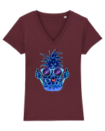 Ananas Spatial Tricou mânecă scurtă guler V Damă Evoker