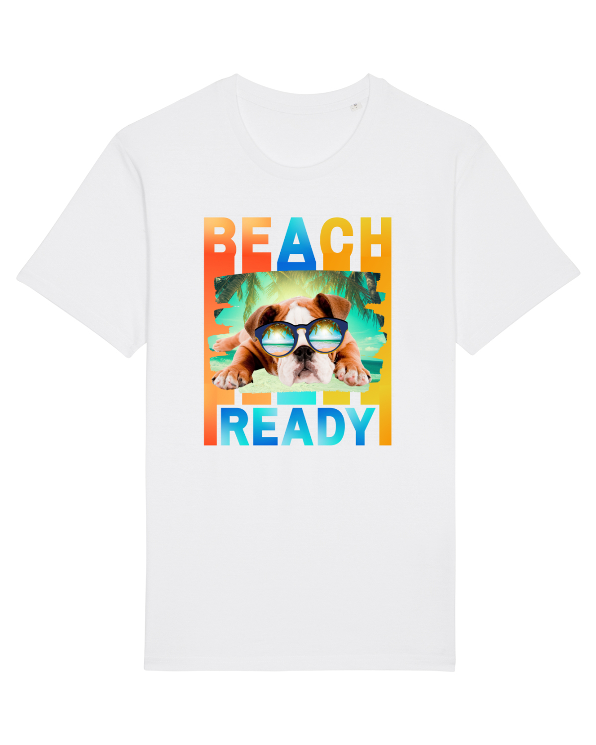 Tricou mânecă scurtă Unisex Rocker White