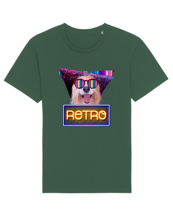 Retro disco dog Bottle Green