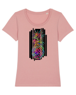Ananas abstract Tricou mânecă scurtă guler larg fitted Damă Expresser