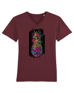 Ananas abstract Tricou mânecă scurtă guler V Bărbat Presenter