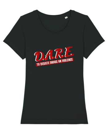 D.A.R.E Tricou retro  Black