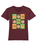 Petru iubitorii de Cafea Tricou mânecă scurtă guler V Bărbat Presenter