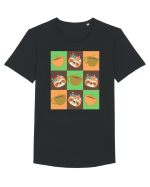 Petru iubitorii de Cafea Tricou mânecă scurtă guler larg Bărbat Skater