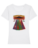 Petru Iubitori de UFO Extraterestri Si Dinozauri Tricou mânecă scurtă guler larg fitted Damă Expresser