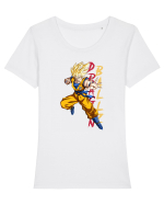Goku Tricou mânecă scurtă guler larg fitted Damă Expresser