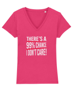 I don't care Tricou mânecă scurtă guler V Damă Evoker