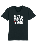 Not a monday person. Tricou mânecă scurtă guler V Bărbat Presenter