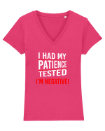 Patience Negative Tricou mânecă scurtă guler V Damă Evoker