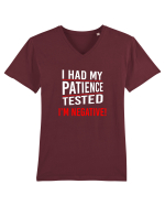 Patience Negative Tricou mânecă scurtă guler V Bărbat Presenter