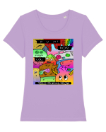 Party Chat Tricou mânecă scurtă guler larg fitted Damă Expresser