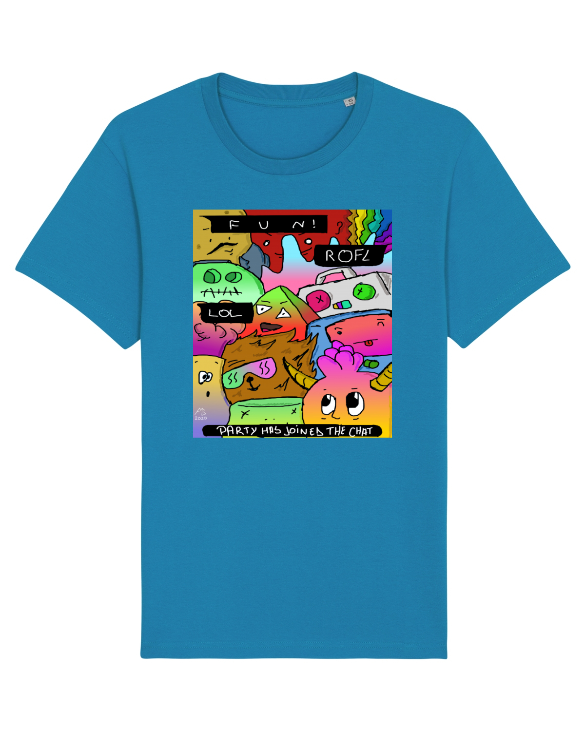Tricou mânecă scurtă Unisex Rocker Azur