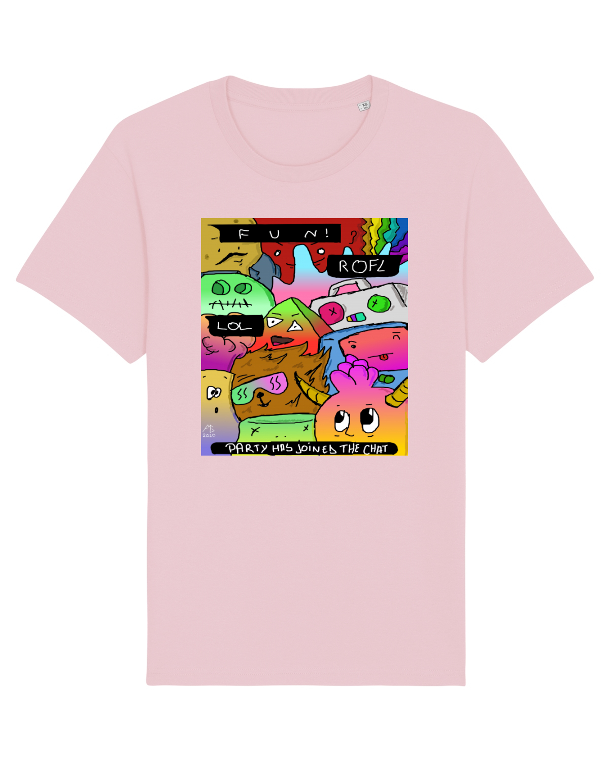 Tricou mânecă scurtă Unisex Rocker Cotton Pink