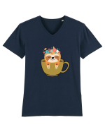 Pentru iubitorii de cafea  Tricou mânecă scurtă guler V Bărbat Presenter