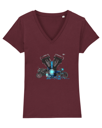 Motorcycle tech Burgundy