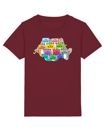 Meow-mania Burgundy