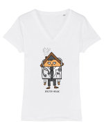 Doctor House Tricou mânecă scurtă guler V Damă Evoker