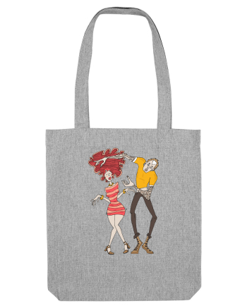 Girl and Boy Dancing Heather Grey